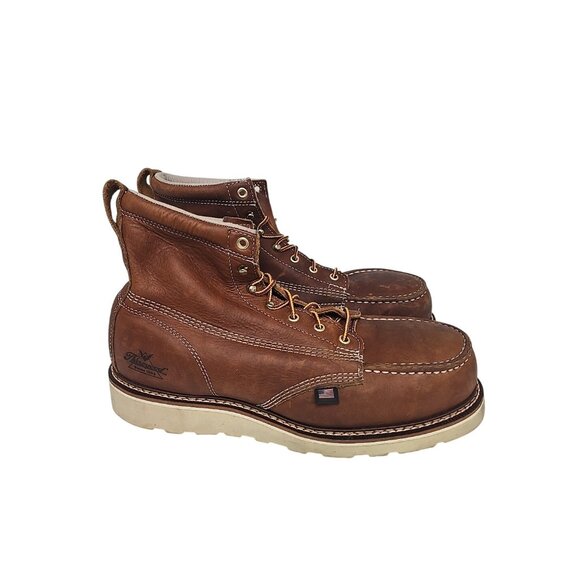 Thorogood Men's 804-4200 American Heritage 6" Safety Moc Toe Wedge Boot 12 EE - Picture 2 of 7